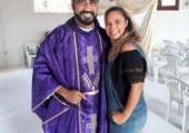 Homenagem dos paroquianos  da matriz pelos 17 anos de ordenação sacerdotal do padre Lenilson, transcorrido no dia anterior (30/11/19) | <strong>Crédito: </strong>Rosimery Rangel, Pascom - 01/12/19
